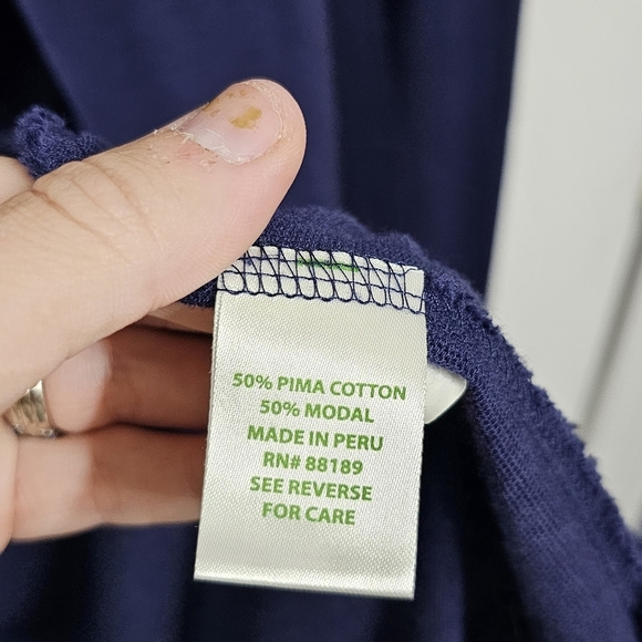 Lily Pulitzer Knit Cardigan navy blue cotton sweater size small Style 26537 - Picture 6 of 8